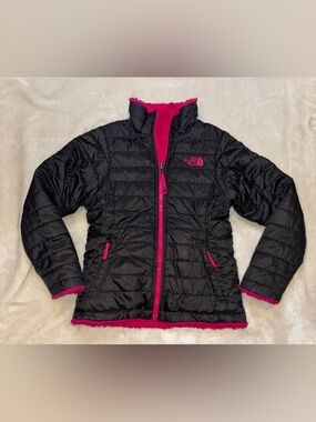 The North Face Black Jacket with Hot Pink Trim for Kids